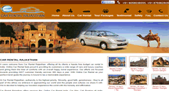 Desktop Screenshot of carrentalrajasthan.co.in